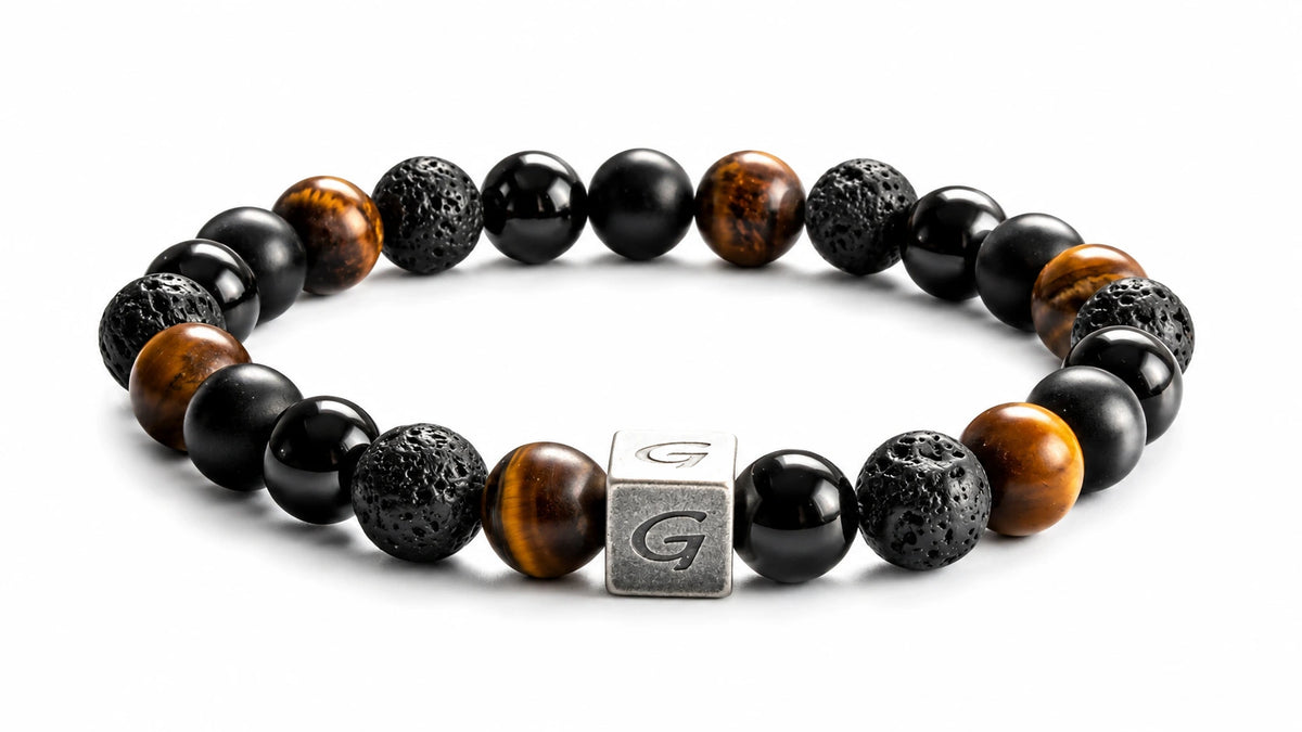 Ragnar Mixed Stones armband met gemixte natuursteen kralen