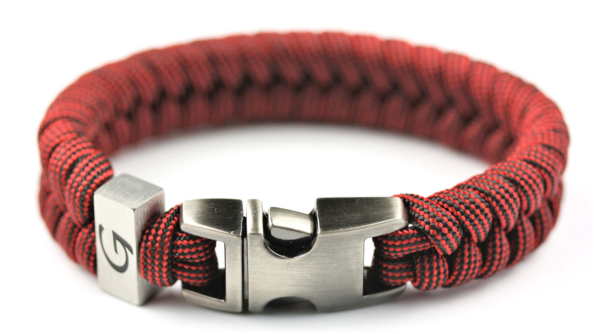 Heren armbanden kopen | Red & black