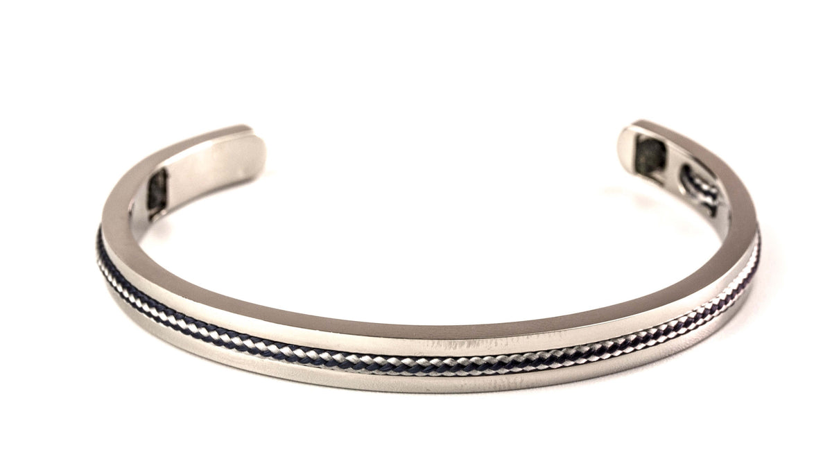 Stalen armbanden voor heren | Navy bly & white