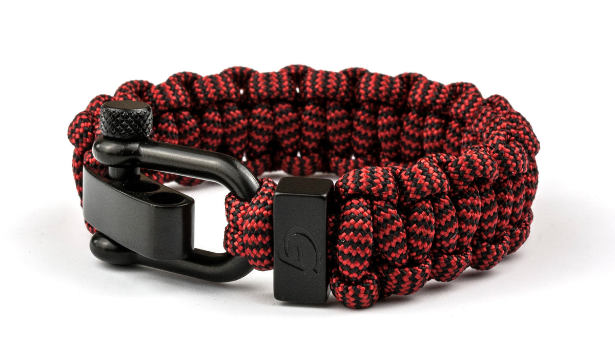 Touw armbanden heren | Red shockwave