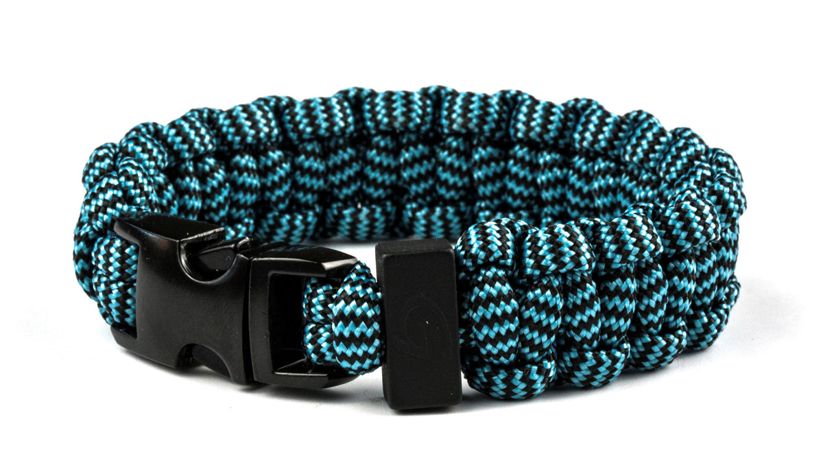 Touw armbanden heren | Turquoise shockwave