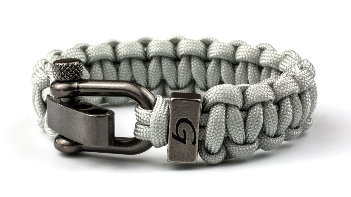 Touw armbanden voor heren | Silver grey