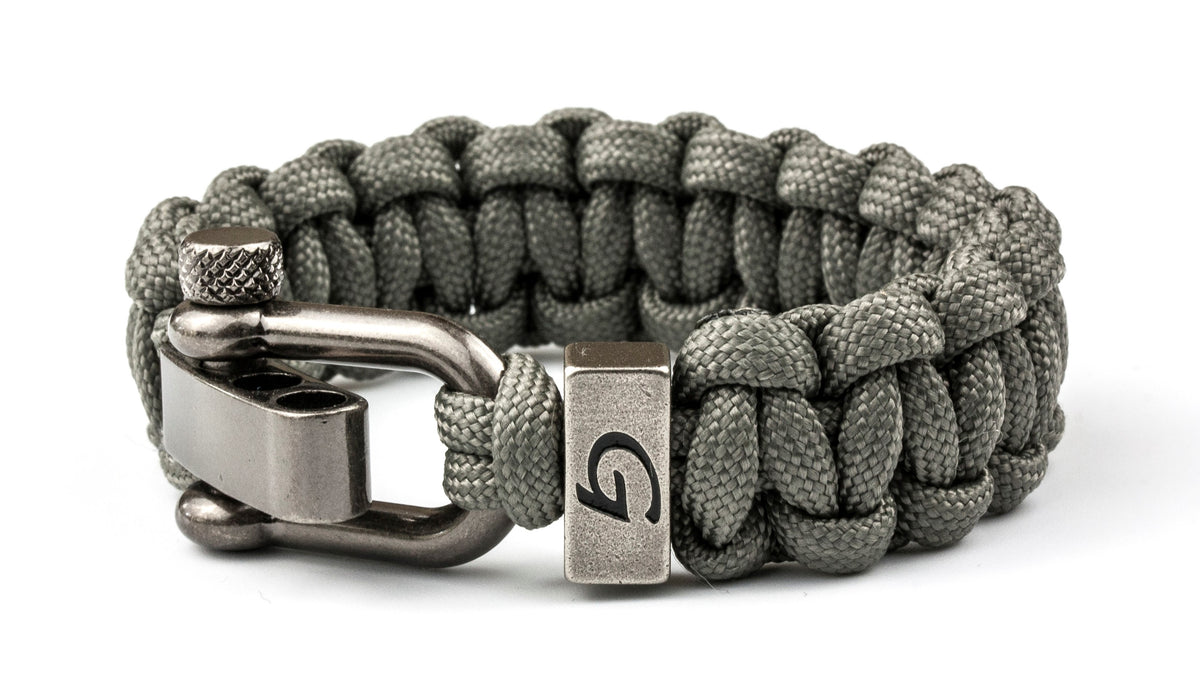 Touw armbanden voor heren | Steel grey