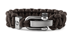 Imperative Classic D-shackle paracord armband in Acid Brown