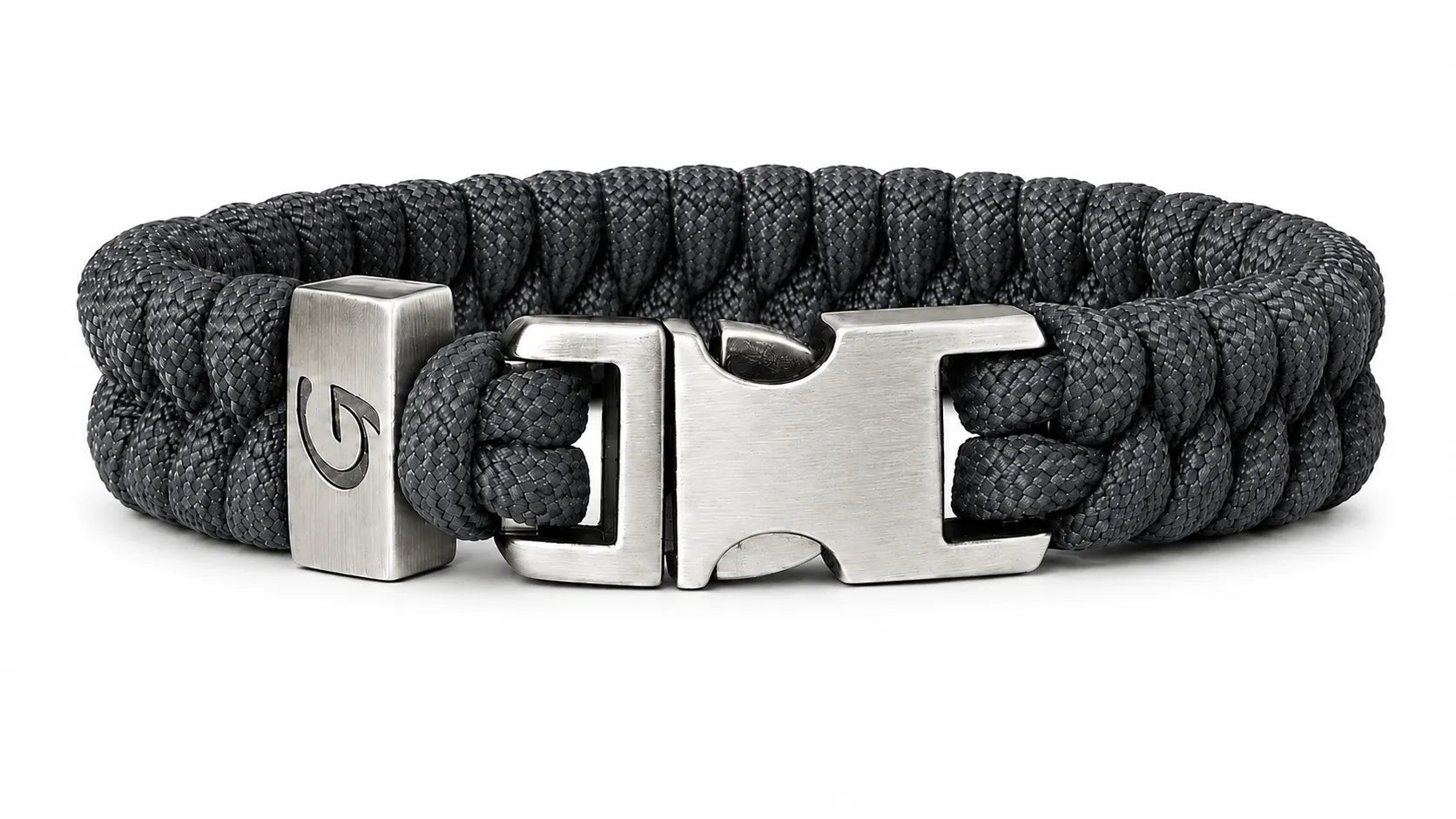 Elegance Classic Buckle paracord armband in Anthracite