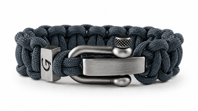 Imperative Classic D-shackle paracord armband in Anthracite