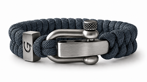 Elegance Classic D-shackle paracord armband in Anthracite