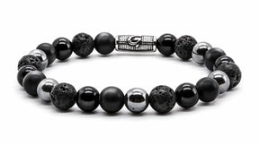 Ares Mixed Stones armband met Oval Logo bead