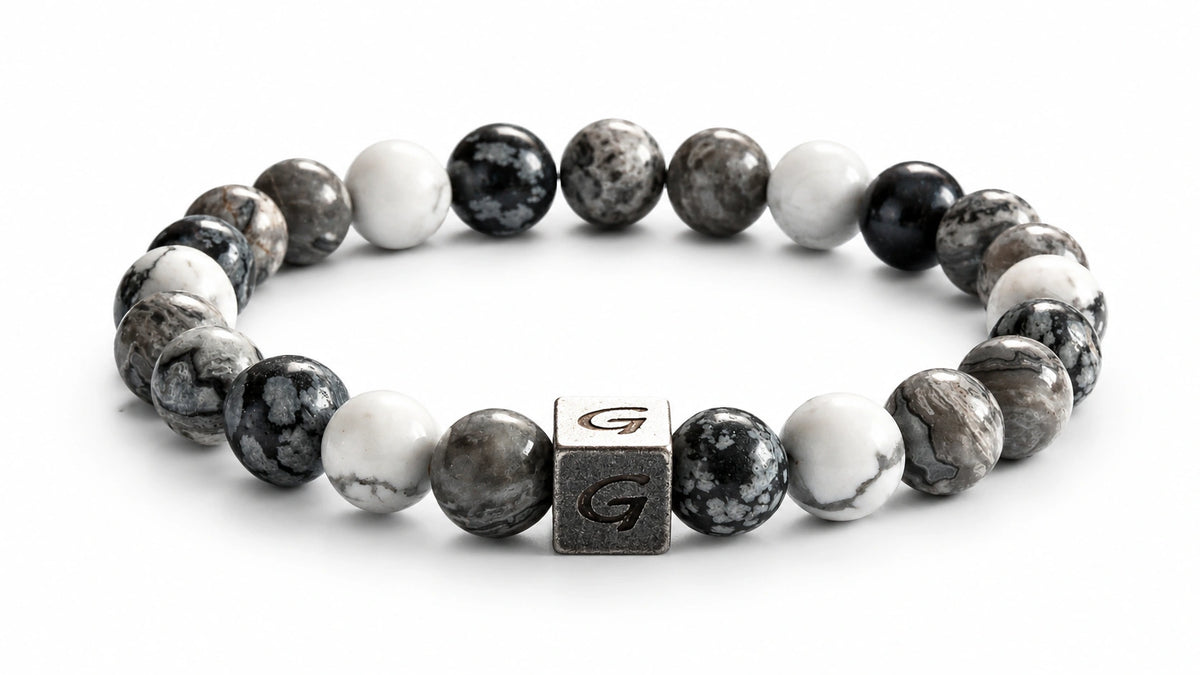 Athelstan Mixed Stones armband met gemixte natuursteen kralen