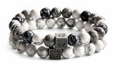 Athelstan Combo Set natuursteen armband set met twee armbanden