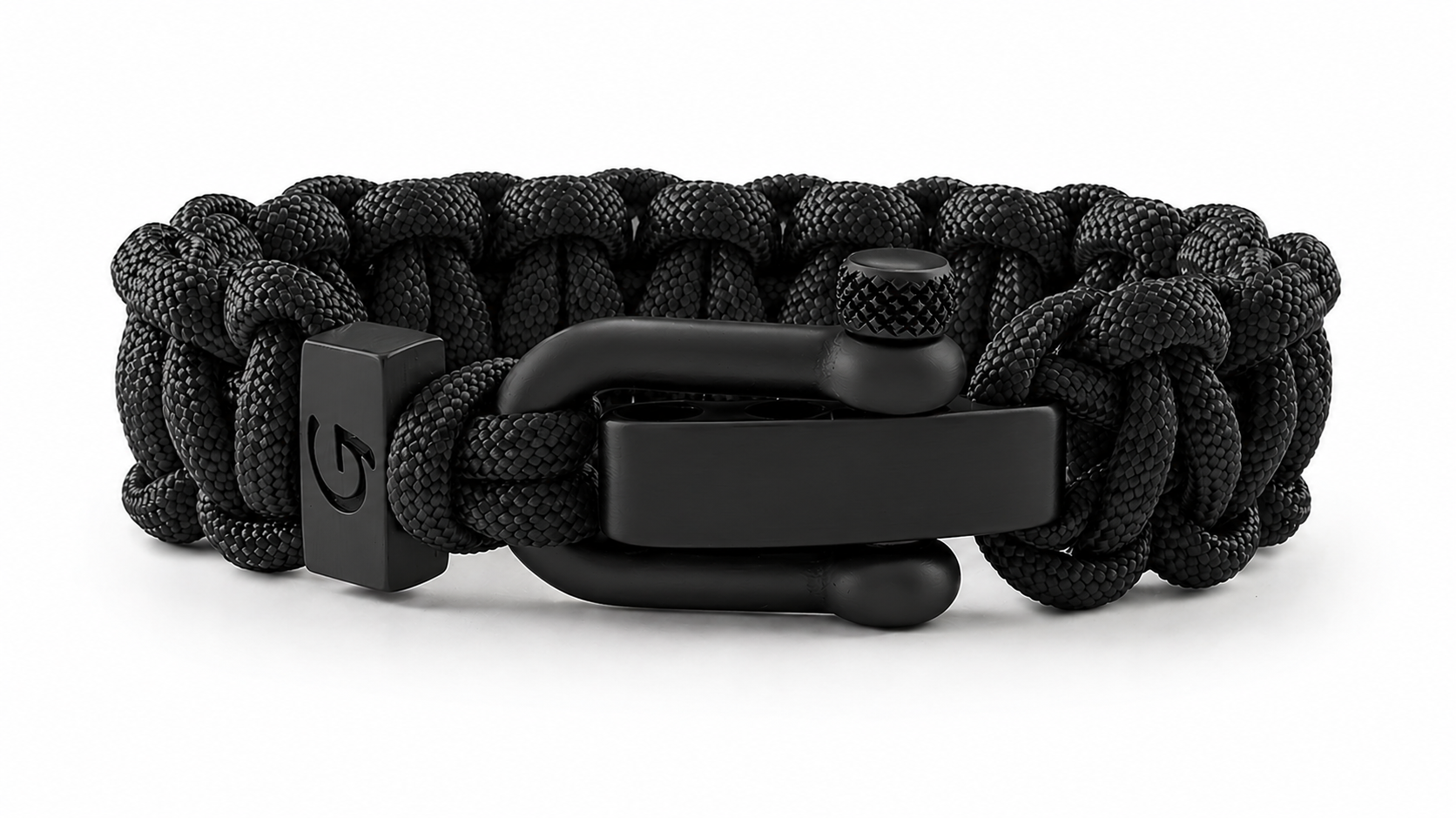 Imperative Classic D-shackle paracord armband in Black