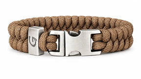 Elegance Classic Buckle paracord armband in Branch Brown