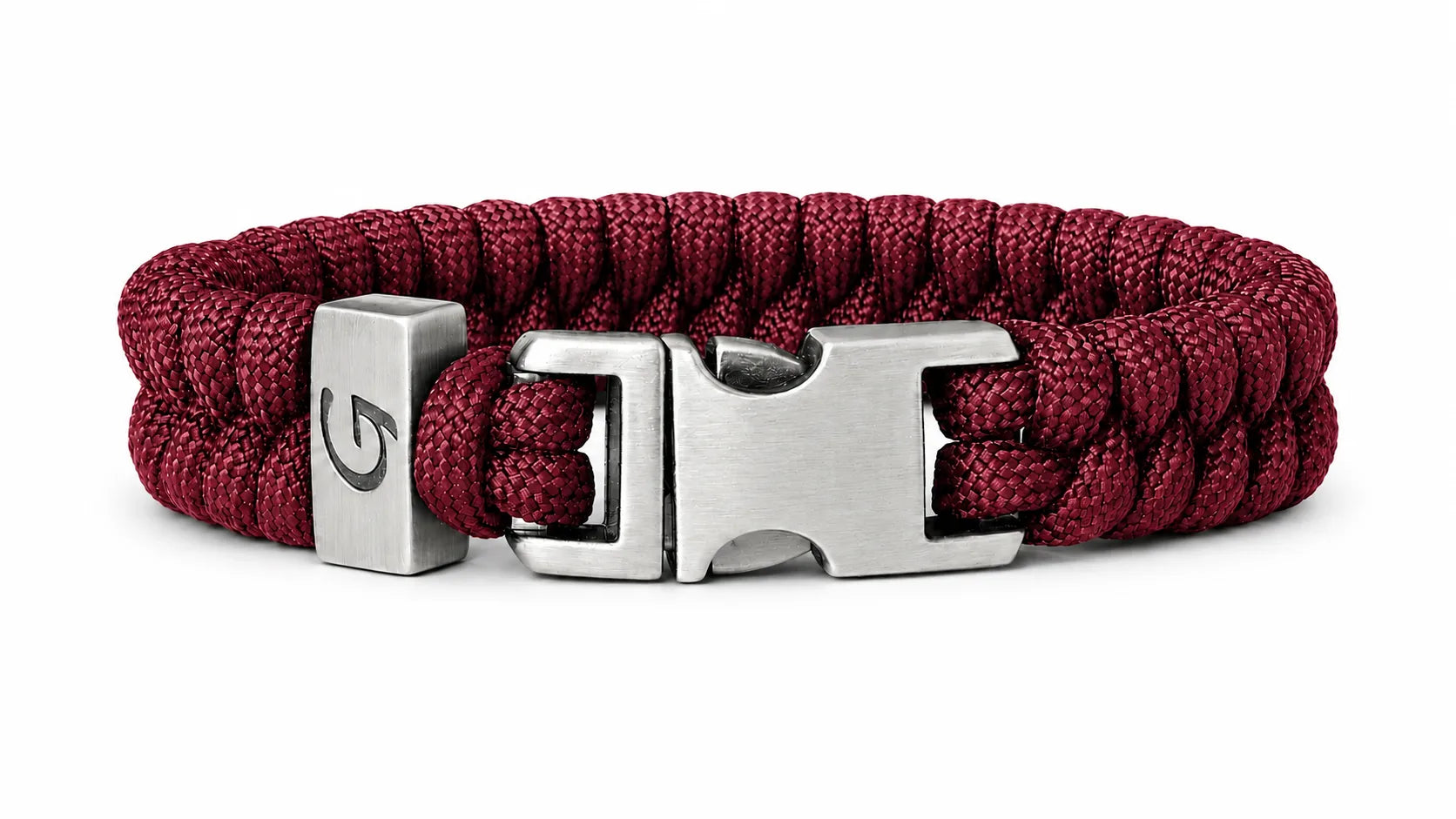 Elegance Classic Buckle paracord armband in Burgundy