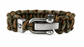 Imperative Striped D-shackle paracord armband in Fall Camo