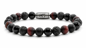 Ivar Mixed Stones armband met Oval Logo bead