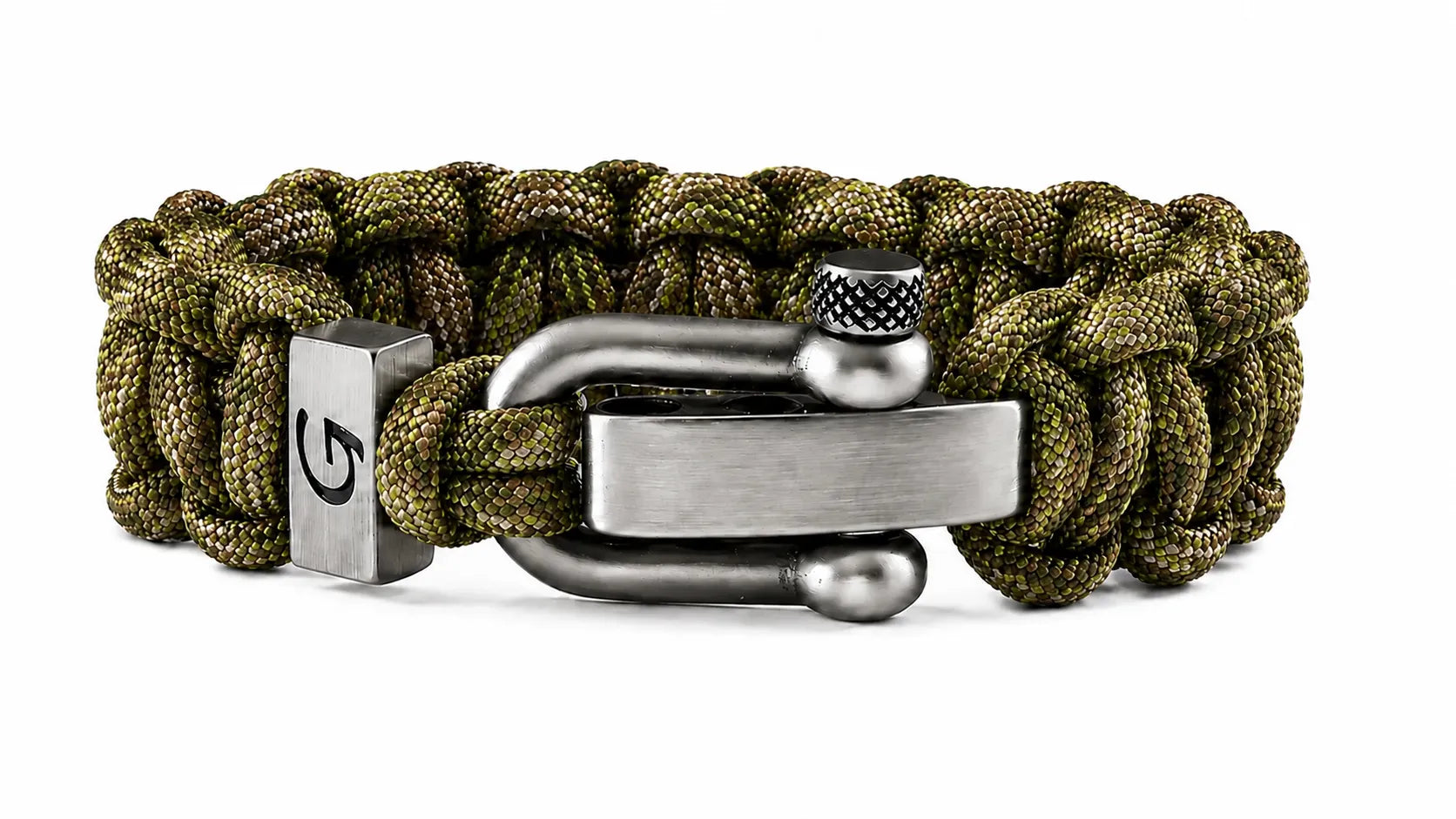 Imperative Striped D-shackle paracord armband in Multi Camo