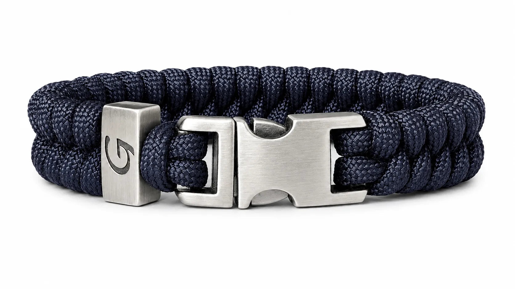 Elegance Classic Buckle paracord armband in Navy Blue