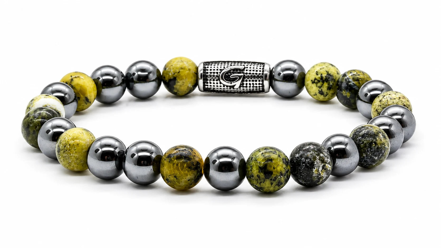 Nemesis Mixed Stones armband met Oval Logo bead