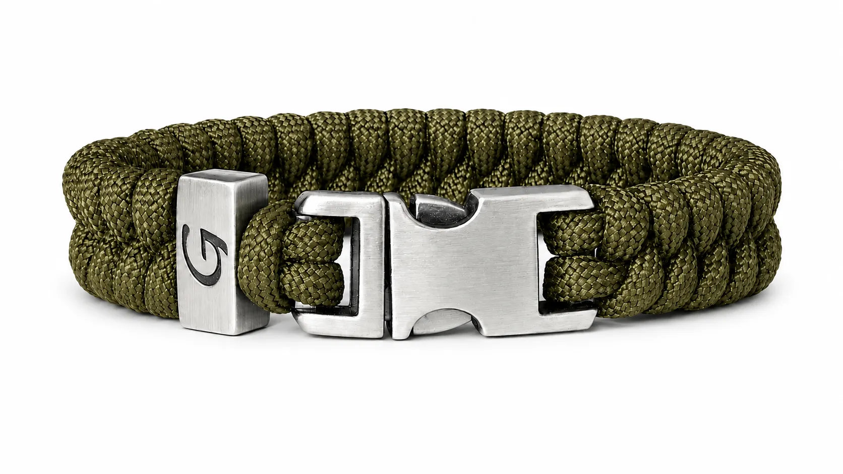 Elegance Classic Buckle paracord armband in Olive Drab