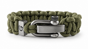 Imperative Classic D-shackle paracord armband in Olive Drab