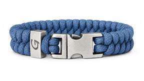 Elegance Classic Buckle paracord armband in Petrol Blue