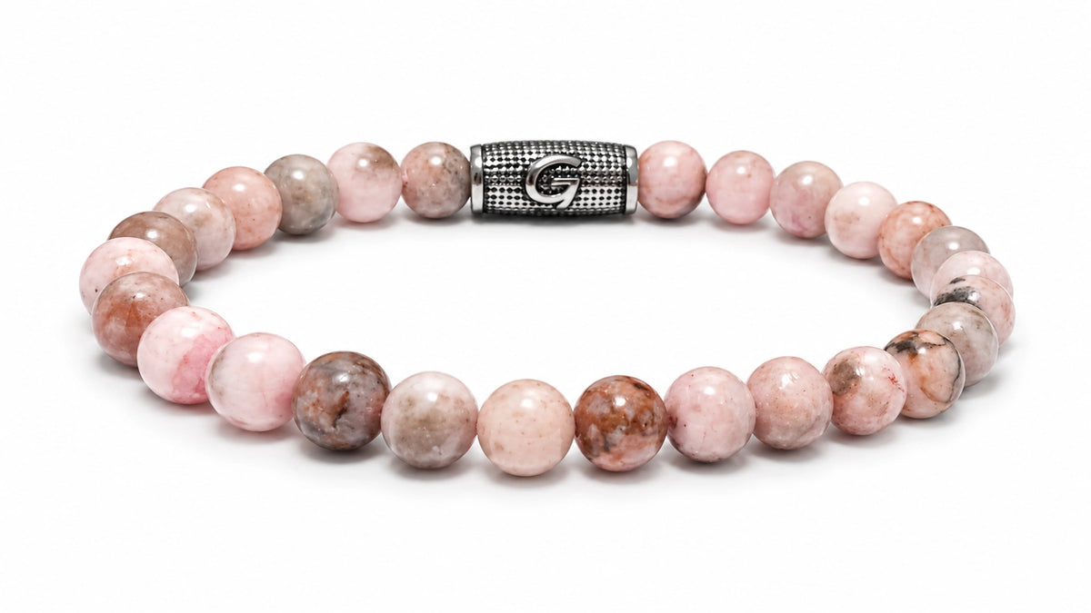 Pink zebra 6mm armband