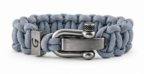 Imperative Classic D-shackle paracord armband in Purple Grey