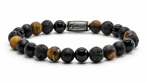Ragnar Mixed Stones armband met Oval Logo bead