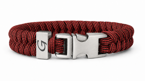 Elegance Striped Buckle paracord armband in Red & Black