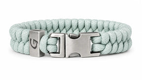 Elegance Classic Buckle paracord armband in Silver Grey