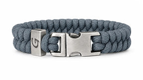 Elegance Classic Buckle paracord armband in Smoke Grey