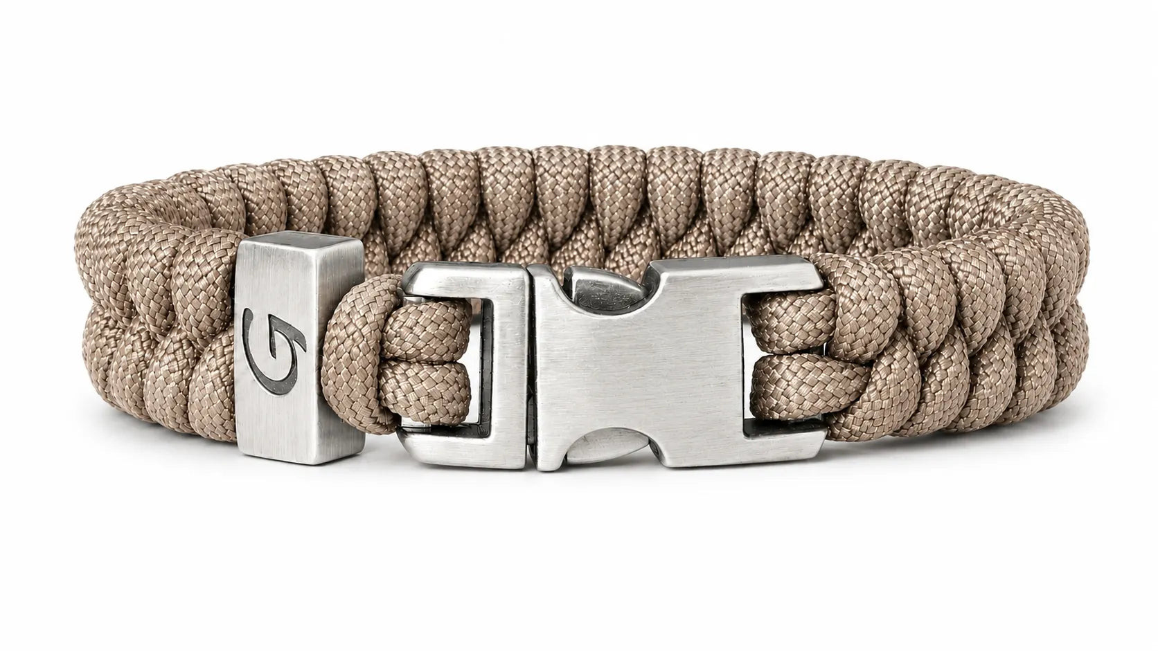 Elegance Classic Buckle paracord armband in Tan