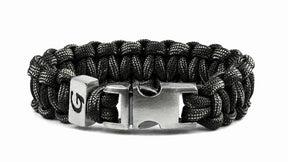 Imperative Striped Buckle paracord armband in Touch of Grey