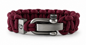 Imperative Classic D-shackle paracord armband in Burgundy