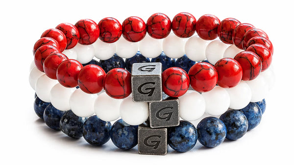Dutch Triple Set natuursteen armband set met drie armbanden