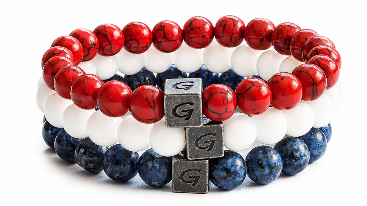 Dutch Triple Set natuursteen armband set met drie armbanden