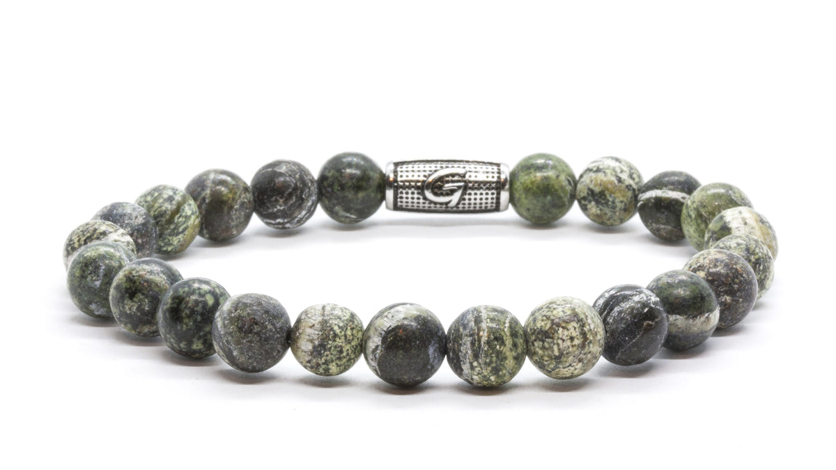 Stones | Frosted green zebra