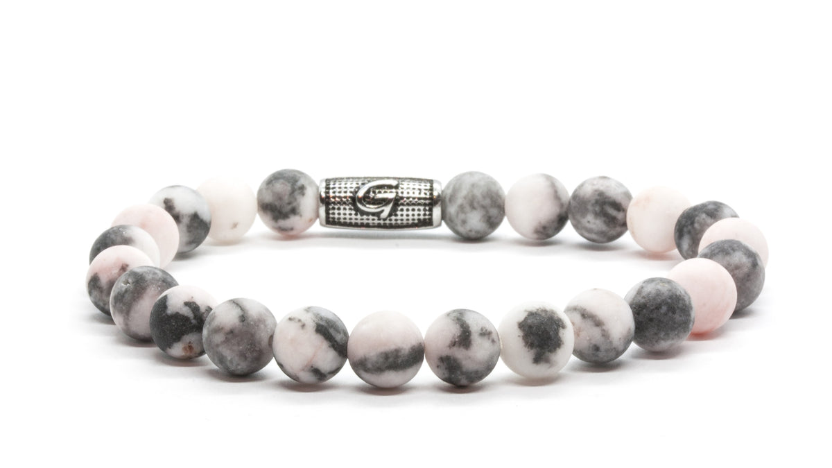 Stones | Frosted pink zebra