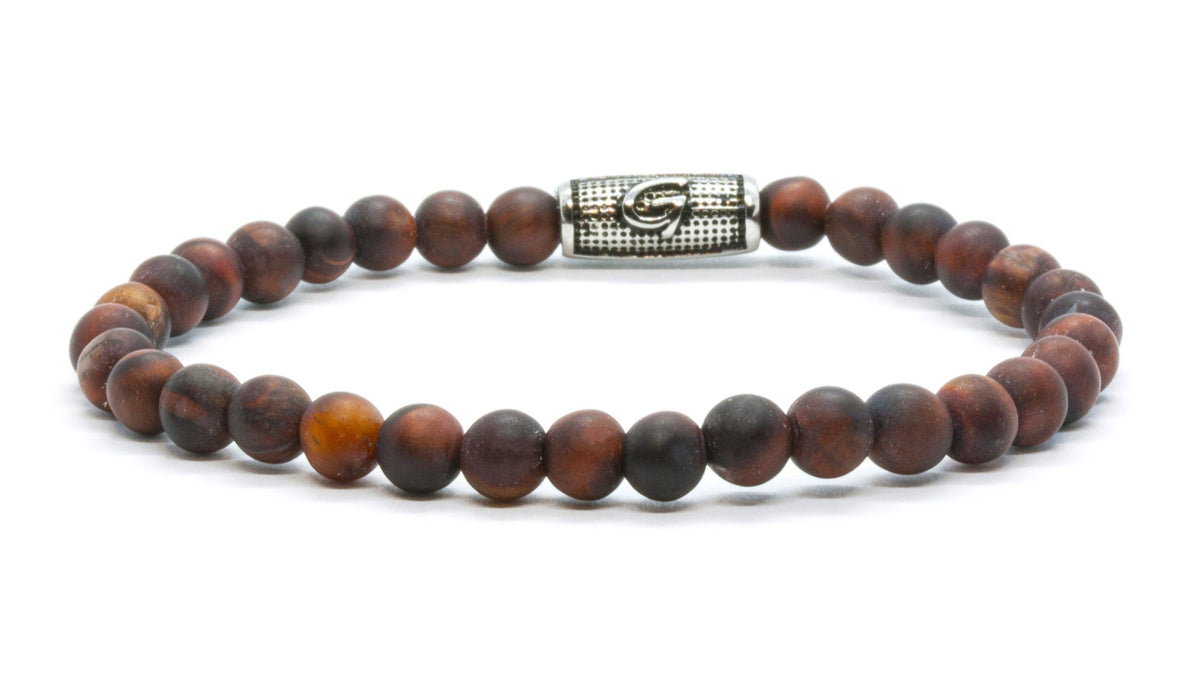6mm Stones | Frosted red tiger eye