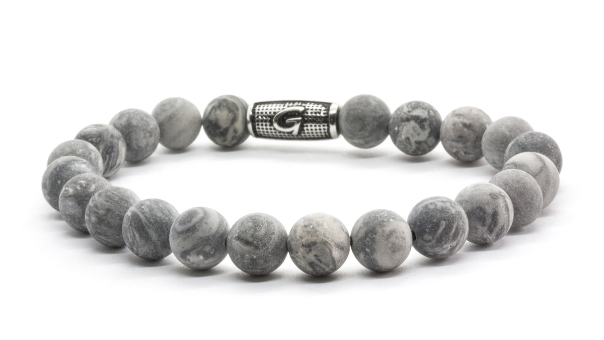 Stones | Frosted light grey howlite