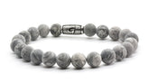 Stones | Frosted light grey howlite