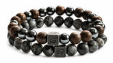 Mercury Combo Set natuursteen armband set met twee armbanden
