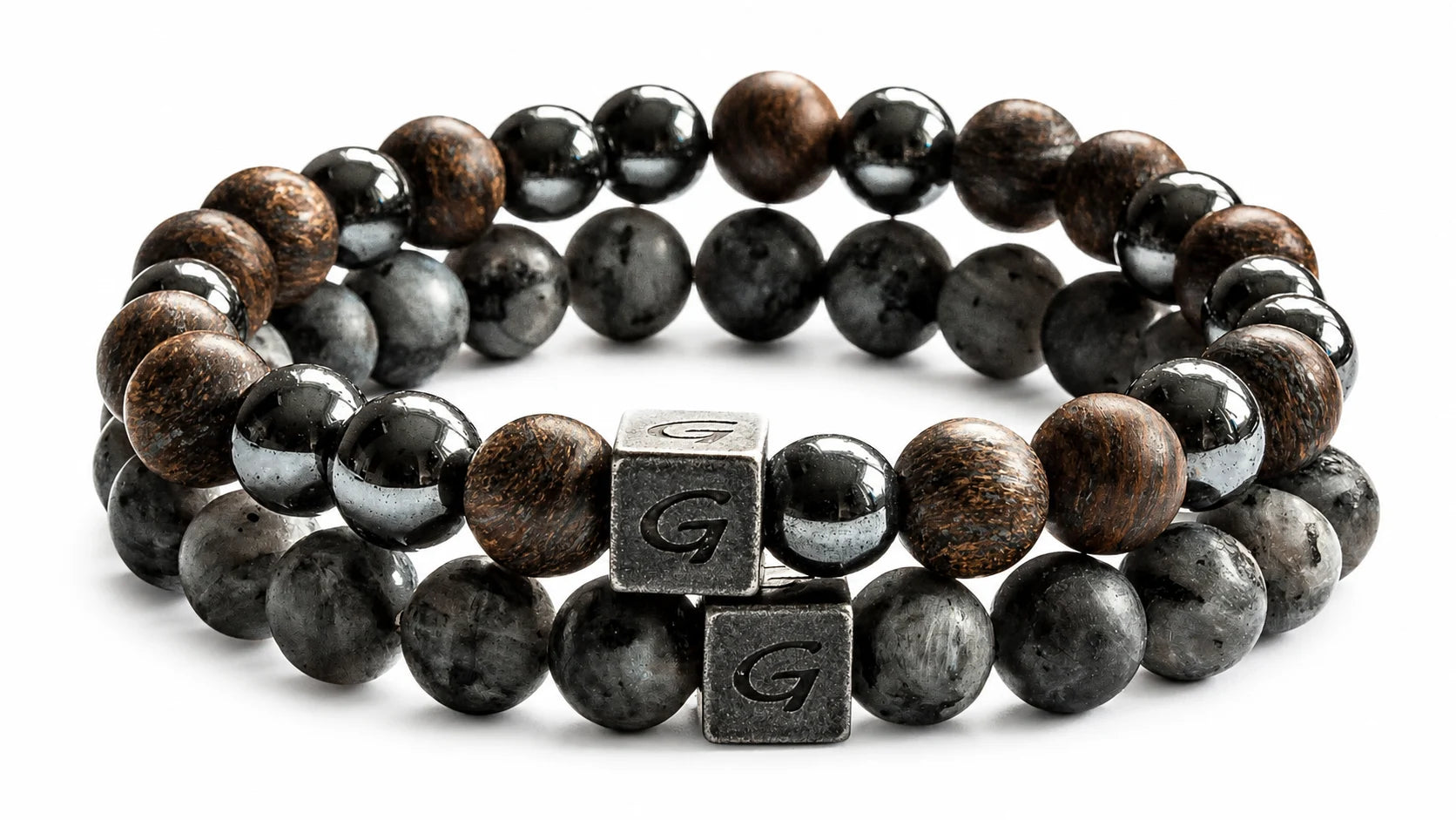 Mercury Combo Set natuursteen armband set met twee armbanden
