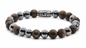Mercury Mixed Stones armband met Oval Logo bead