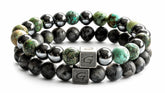Neptune Combo Set natuursteen armband set met twee armbanden