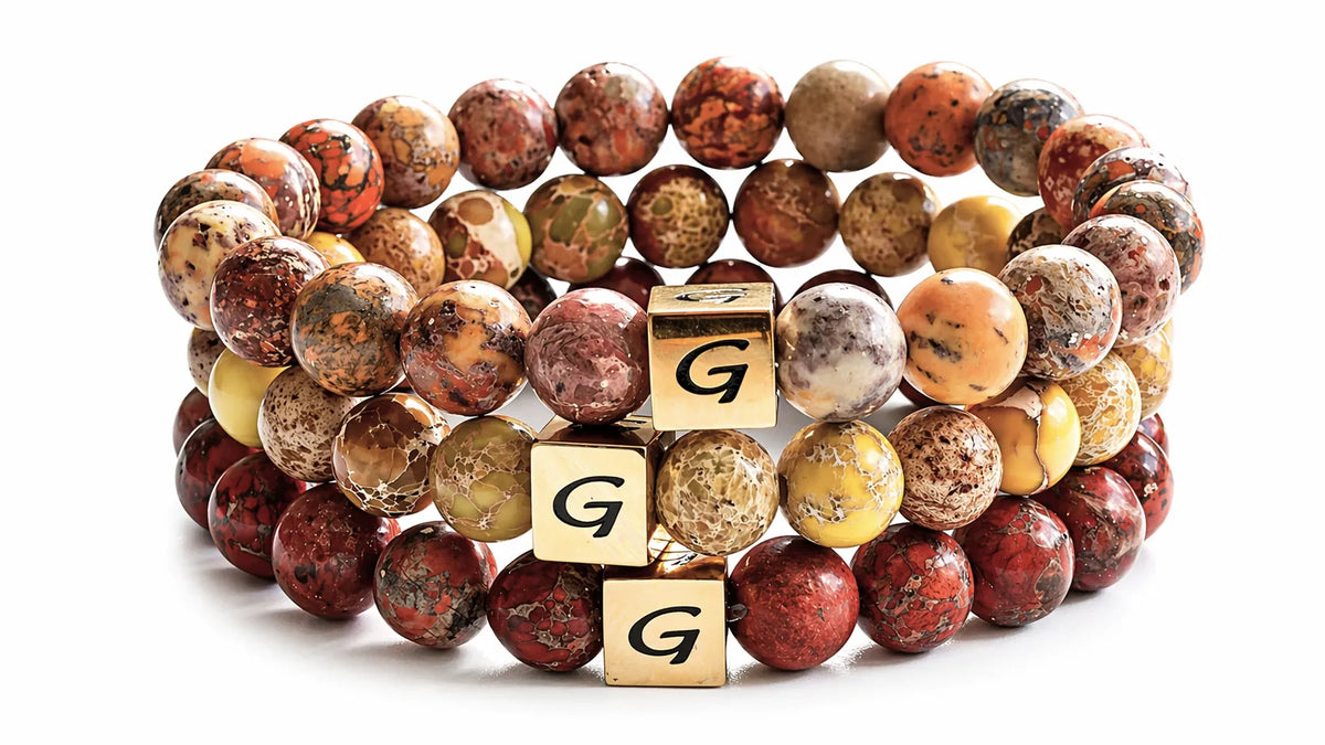 Sediment Triple Set natuursteen armband set met drie armbanden
