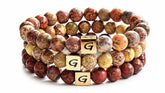 Sediment Triple Set natuursteen armband set met drie armbanden