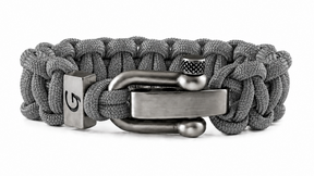 Imperative Classic D-shackle paracord armband in Steel Grey