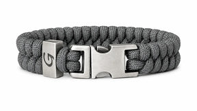 Elegance Classic Buckle paracord armband in Steel Grey