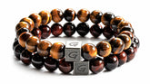 Tiger Eye Combo Set natuursteen armband set met twee armbanden